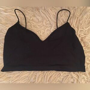 Intimately Free People Black Spaghetti Strap Bralette